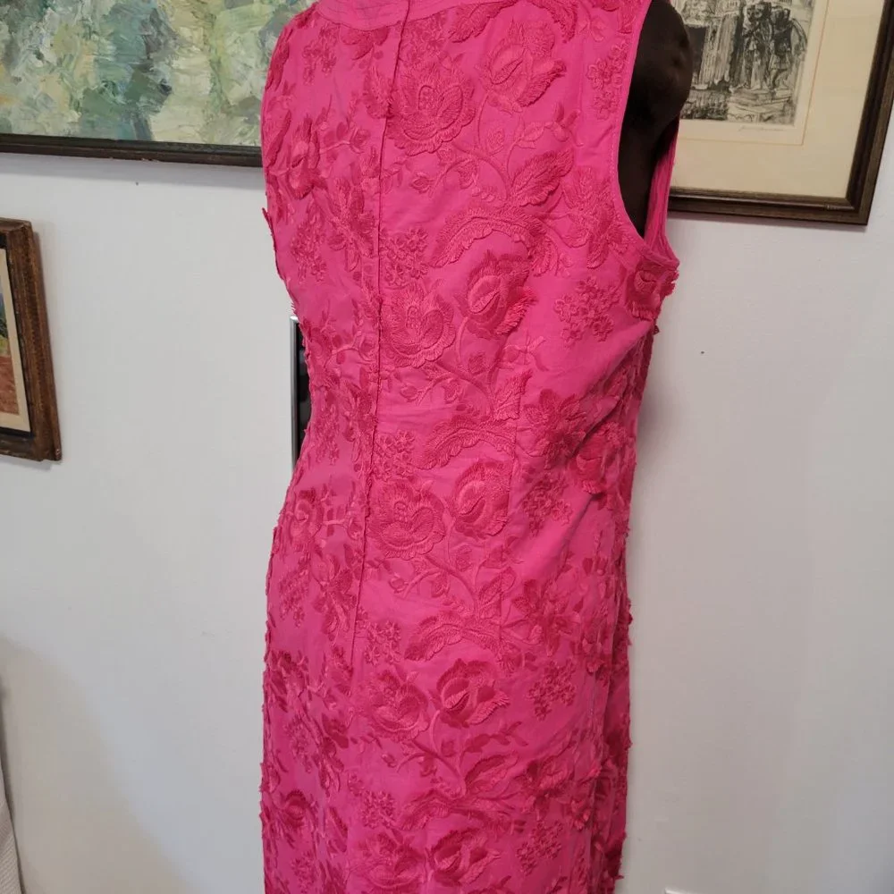 Talbots Pink Floral Midi Dress - Picture 5 of 7